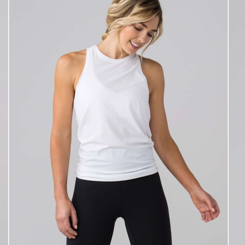 Lululemon - White - All Tied Up Tank - size 12 - Picture 2 of 10